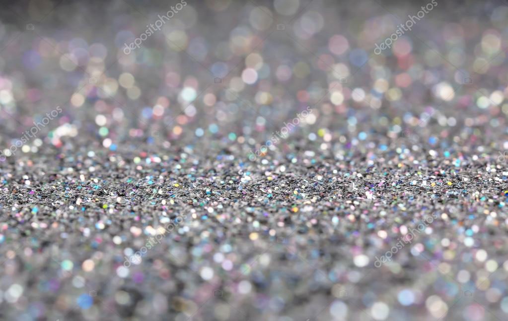 Sparkling silver glitter textured background Stock Photo by